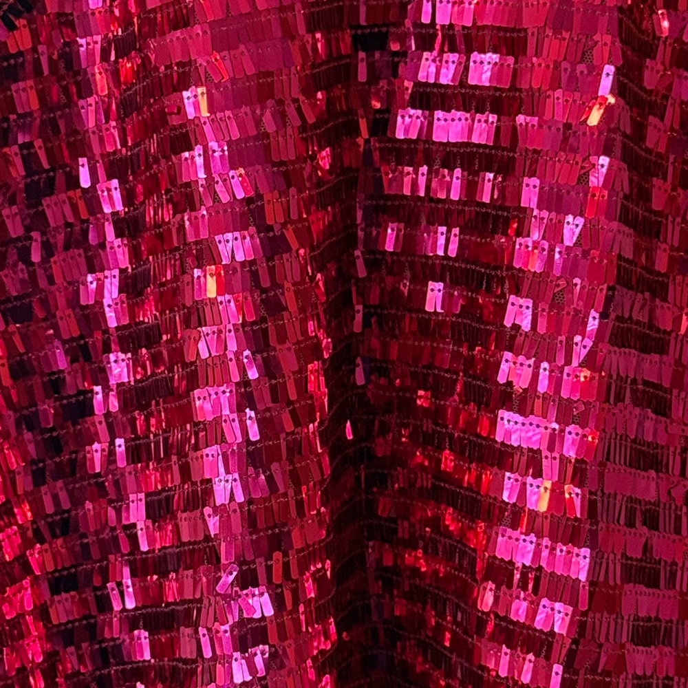 Free People Hot Pink Sequin Top - Picture 4 of 6